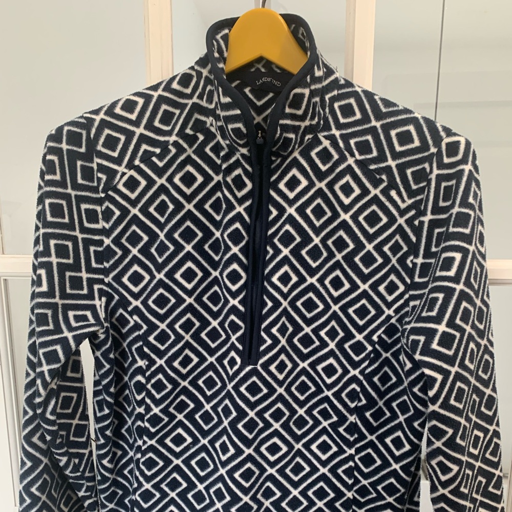 LANDS’END ladies pull over quarter zip fleece A6